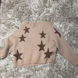 All Saints Star Patterned Light Pink Sweater